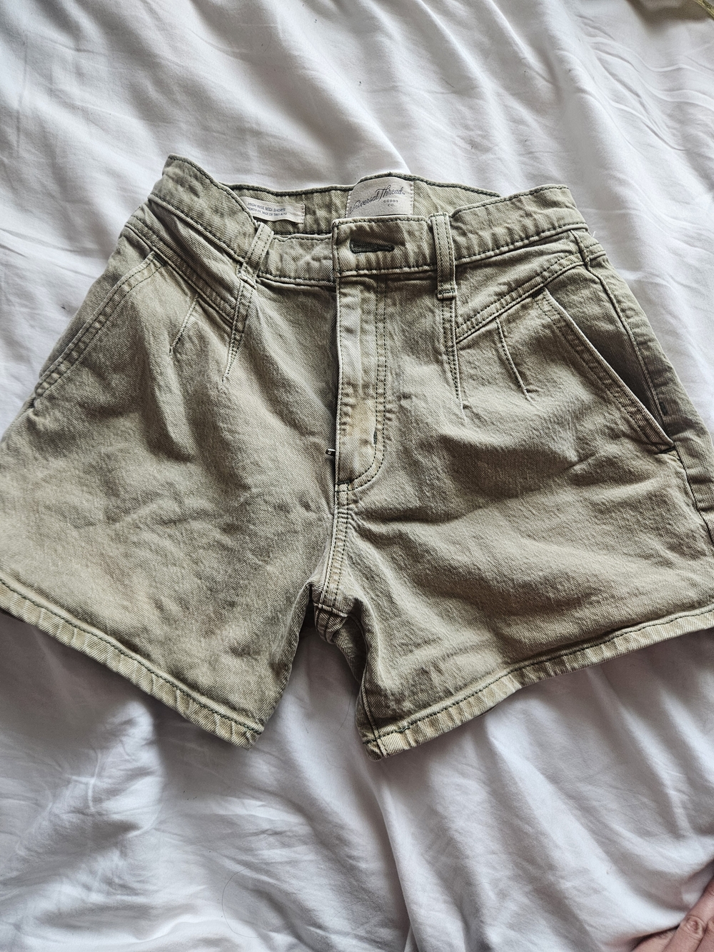 High-Rise Light Green Women’s Shorts